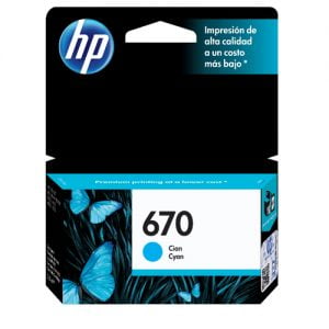 Cartucho Original HP 670 (CZ114AL) – Azul (Cyan)