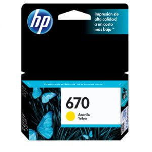Cartucho Original HP 670 (CZ116AL) – Amarillo