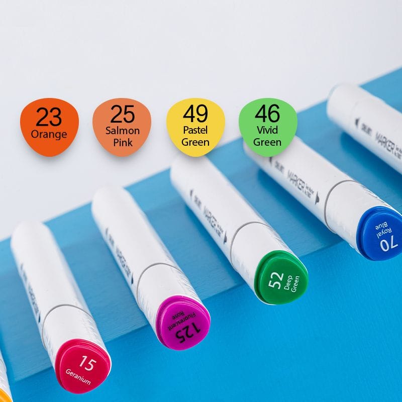 marcadores-doble-punta-para dibujo-36 colores -deli