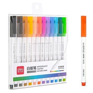marcadores-punta-fina-de-colores-para pizarra-12 pcs