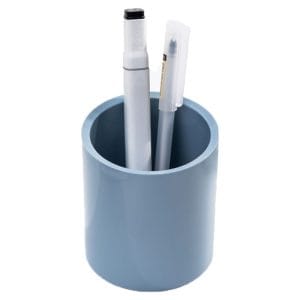 porta-lápiz circular-de estilo minimalista-azul mate-deli nusign