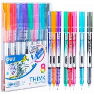 set-de-felpas-de-colores-deli-think-roller-pen-0-5-mm