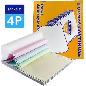 Papel Continuo ABBY 9.5" x 5.5" - 4 Partes NCR
