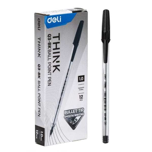 Bolígrafo Deli Think Ball Point Pen Q3-BL - Envios a toda RD