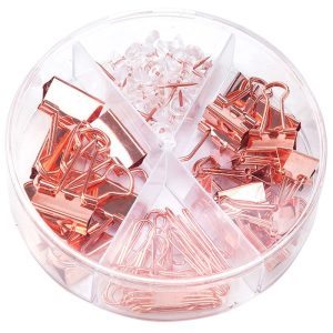 set-de-clips-de-papel-deli-4-1-dorado-rosa