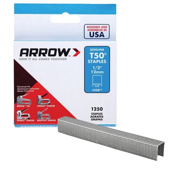 Grapas Arrow T50 de Acero Inoxidable 12 x 12 mm