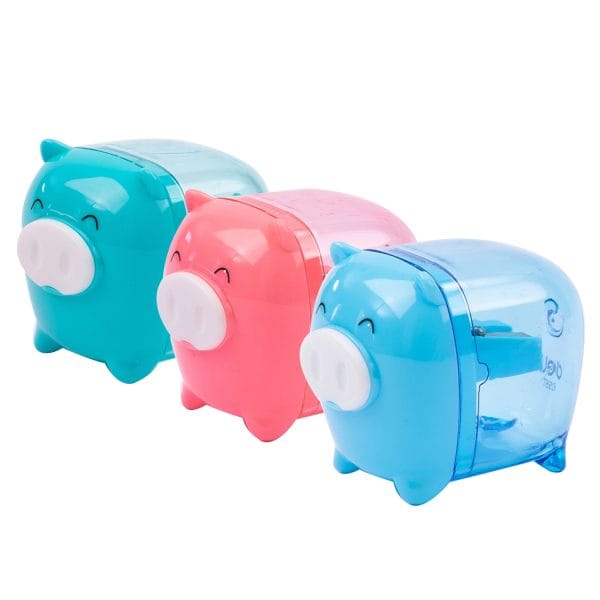 Sacapunta de Cerdito para niños con Depósito, 1 Orificio