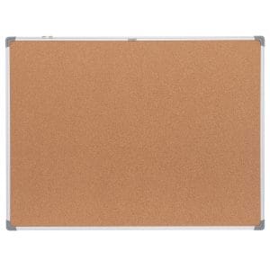 Pizarra de corcho Deli 48 x 36 pulgadas con borde de aluminio