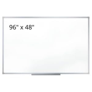 Pizarra blanca magnética 96 x 48 pulgadas con marco de metal Nustar NS-104