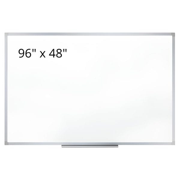 Pizarra blanca magnética 96 x 48 pulgadas con marco de metal Nustar NS-104