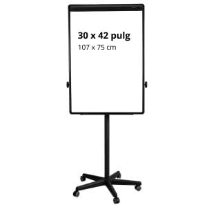 Pizarra rotafolio magnética 30 x 42 pulgadas con ruedas para presentaciones